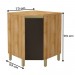 Armário de Cozinha para Canto 73 Cm 1 Porta 6123.8 Castani/Chumbo - Indékes