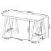 Mesa Escrivaninha Cristal com Tampo de Vidro Branco - Artany Móveis