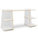 Mesa Escrivaninha Flora 4 Prateleiras Branco - Politorno