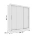 Guarda-Roupa Casal Valencia 3 Portas 4 Gavetas Neve - Tcil Móveis