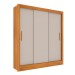Guarda-Roupa Casal Valencia 3 Portas 4 Gavetas Cinamomo/Off White - Tcil Móveis
