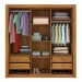 Guarda-Roupa Casal Valencia 3 Portas 4 Gavetas Cinamomo/Off White - Tcil Móveis