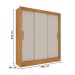 Guarda-Roupa Casal Valencia 3 Portas 4 Gavetas Cinamomo/Off White - Tcil Móveis