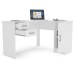 Mesa Escrivaninha Barcelona 1 Porta 2 Gavetas Branco - Politorno