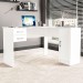 Mesa Escrivaninha Barcelona 1 Porta 2 Gavetas Branco - Politorno