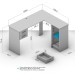 Mesa Escrivaninha Barcelona 1 Porta 2 Gavetas Branco - Politorno