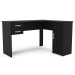 Mesa Escrivaninha Barcelona 1 Porta 2 Gavetas Preto - Politorno