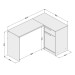 Mesa Escrivaninha Moscou 1 Porta 1 Gaveta Branco - Politorno