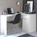 Mesa Escrivaninha Moscou 1 Porta 1 Gaveta Branco - Politorno