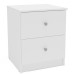 Mesa de Cabeceira Benfácil 2 Gavetas Branco - Politorno
