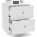 Mesa de Cabeceira Benfácil 2 Gavetas Branco - Politorno