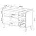 Balcão de Cozinha para Pia 120 Cm 2 Portas 3 Gavetas Montana/Fumê- Quiditá Móveis