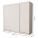 Guarda-Roupa Casal Itália 3 Portas 4 Gavetas de Correr Branco - Minastex