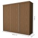 Guarda-Roupa Casal Itália 3 Portas 4 Gavetas de Correr Freijó - Minastex