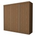 Guarda-Roupa Casal Itália 3 Portas 4 Gavetas de Correr Freijó - Minastex