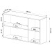 Armário Aéreo Cozinha 120 Cm 3 Portas 2 Prateleiras Fumê/Montana - Quiditá Móveis