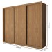 Guarda-Roupa Casal Nápoli 3 Portas 6 Gavetas Carvalho - Minastex