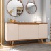 Balcão Buffet Grace 4 Portas Off White/Cedro 050.454 - Casa D