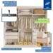 Guarda-Roupa Casal Barcelona 3 Portas de Correr 4 Gavetas Branco - Minastex