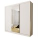 Guarda-Roupa Casal Evidence 3 Portas de Correr 4 Gavetas Branco - Minastex