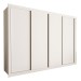 Guarda-Roupa Casal Milano 4 Portas 4 Gavetas Branco - Minastex