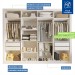 Guarda-Roupa Casal Milano 4 Portas 4 Gavetas Branco - Minastex