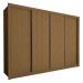 Guarda-Roupa Casal Milano 4 Portas 4 Gavetas Freijó - Minastex