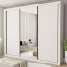 Guarda-Roupa Casal 3 Portas 6 Gavetas Branco - Minastex