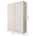 Guarda-Roupa Solteiro Salvador 2 Portas de Correr 2 Gavetas Branco - Minastex