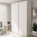 Guarda-Roupa Solteiro Salvador 2 Portas de Correr 2 Gavetas Branco - Minastex