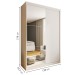 Guarda-Roupa Solteiro Cléo 2 Portas de Correr 2 Gavetas Branco - Minastex