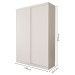 Guarda-Roupa Solteiro Kiara 2 Porta de Correr Branco - Minastex