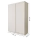 Guarda-Roupa Solteiro Kiara 2 Porta de Correr Branco - Minastex