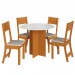 Mesa de Jantar 4 Lugares Freijó/Off White 10085.1 - Indékes