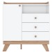 Cômoda Infantil Confete 1 Porta 3 Gavetas Branco/Jequitibá - Henn