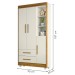 Guarda-Roupa Infantil Flocos 3 Portas 2 Gavetas Off White/ Ypê - Tigus