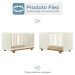 Berço Mini Cama Flocos 100% Mdf com Colchão Off White/Ypê - Tigus