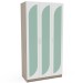 Guarda-Roupa Infantil Fox 3 Portas 2 Gavetas Legno Salinas/Verde Bellagio/Branco - Politorno