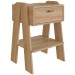 Mesa de Cabeceira Terni 1 Gaveta com Tomada Aveiro Oak - Completa Móveis