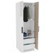 Guarda-Roupa Infantil Domi 2 Portas 2 Gavetas Branco/Legno Salinas - Politorno