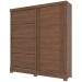 Guarda-Roupa Solteiro 2 Portas 3 Gavetas Castanho B352 - Briz