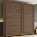Guarda-Roupa Solteiro 2 Portas 3 Gavetas Castanho B352 - Briz