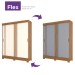 Guarda-Roupa Solteiro 2 Portas 2 Gavetas Flex Nature/Off White/Cinza B353 - Briz