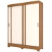 Guarda-Roupa Solteiro 2 Portas 2 Gavetas Flex Nature/Off White/Cinza B353 - Briz