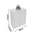 Armário para Escritório Baixo 2 Portas Branco Me4103 - Tecno Mobili