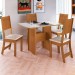 Mesa de Jantar 4 Lugares 10060.1 Freijó/Off White - Indékes