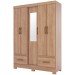 Guarda-Roupa Solteiro 5 Portas 2 Gavetas Jequitibá Brilho B60 - Briz