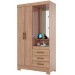 Guarda-Roupa Solteiro 2 Portas 3 Gavetas Jequitibá Brilho B64 - Briz