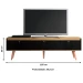 Rack para TV Até 65 Polegadas Memphis 3 Portas Carvalho Dakar/Preto - Soluzione