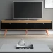 Rack para TV Até 65 Polegadas Memphis 3 Portas Carvalho Dakar/Preto - Soluzione